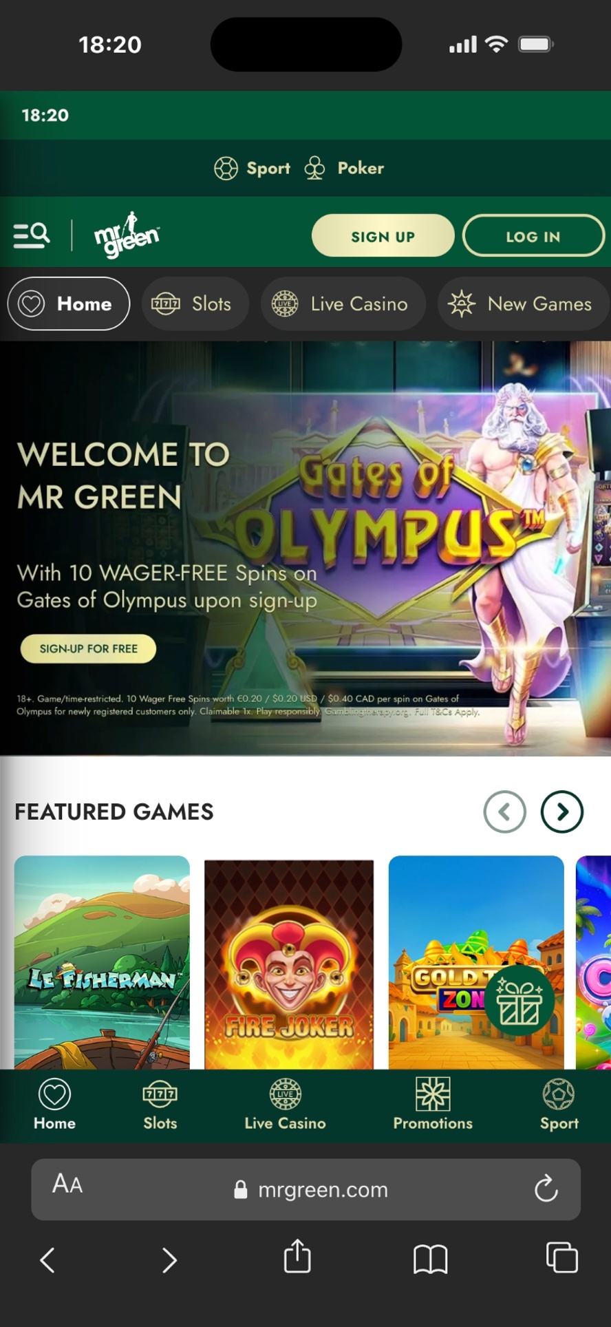 Mr Green mobile home