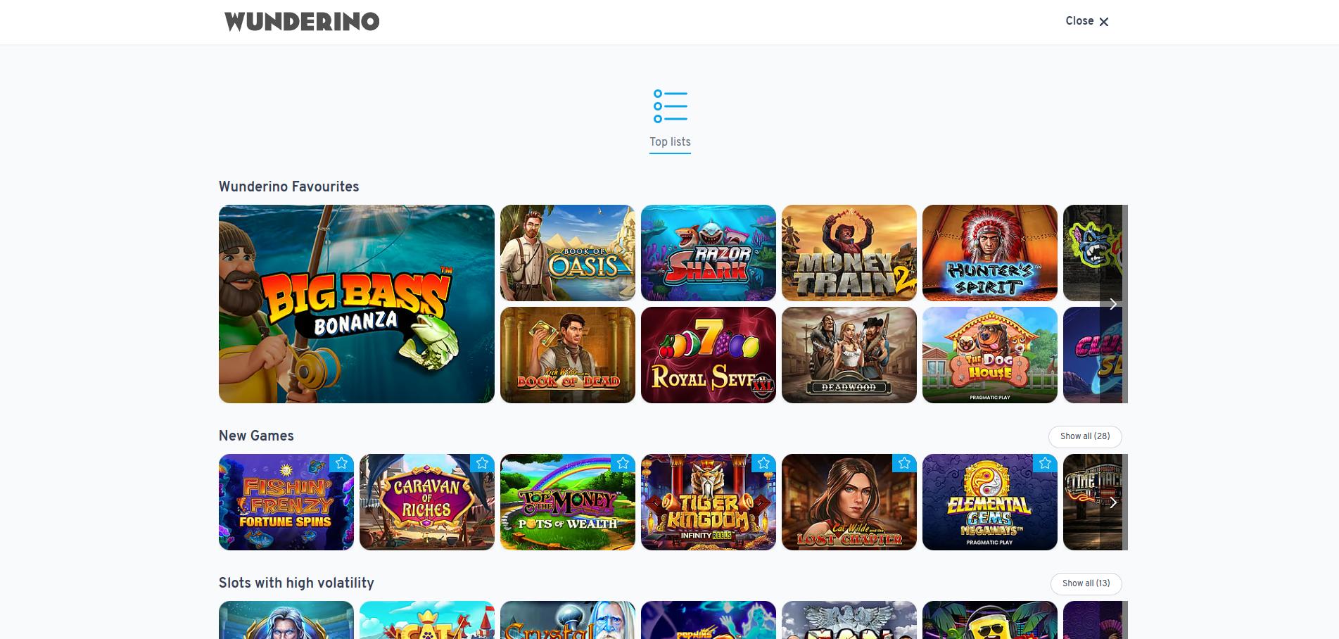 Wunderino screenshot 2