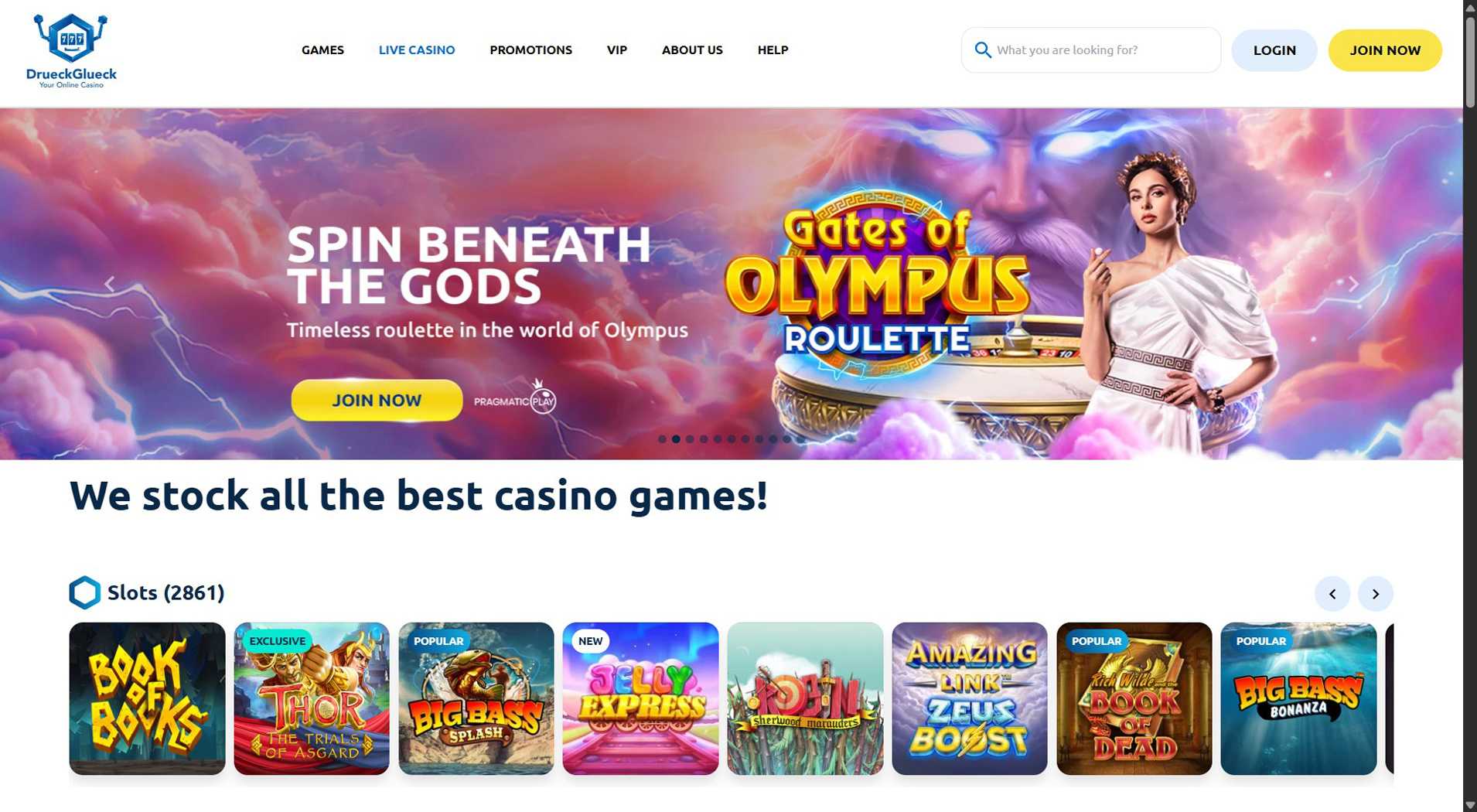 10. DrückGlück- Zuverlässige MuchBetter Casino Auswahl